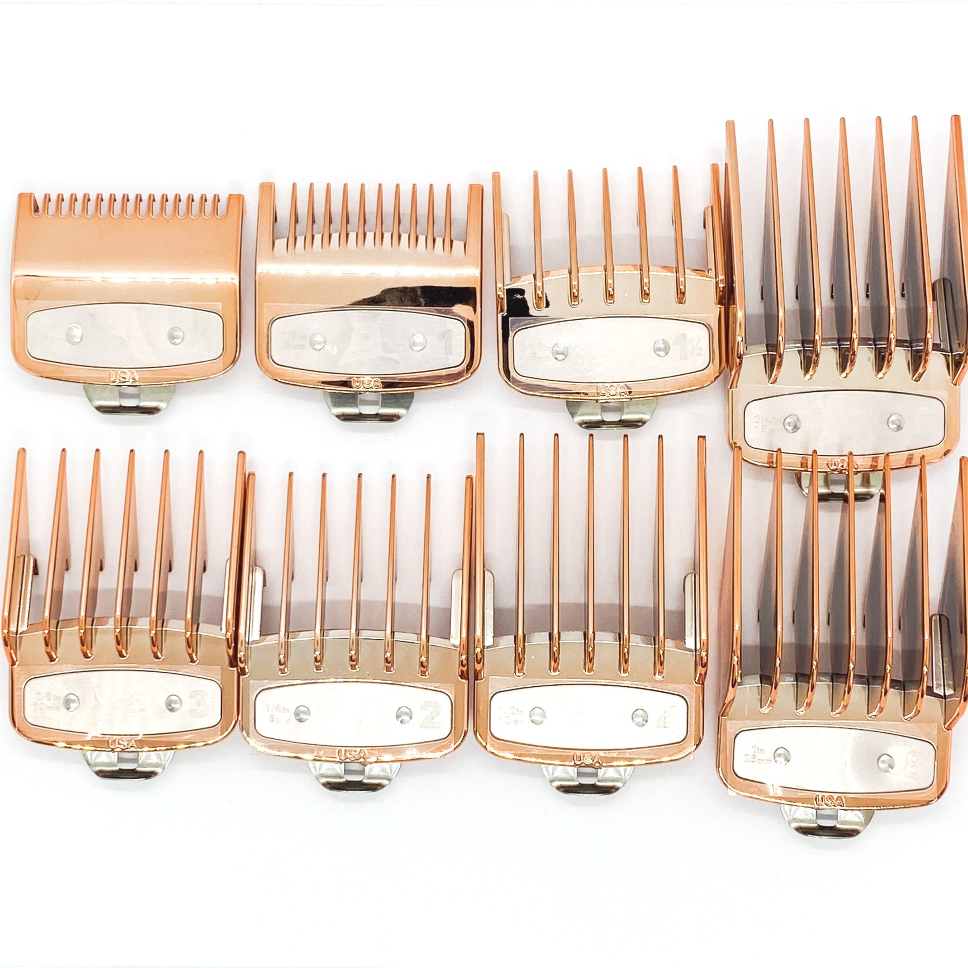 Rose gold extension comb set for Wahl machines