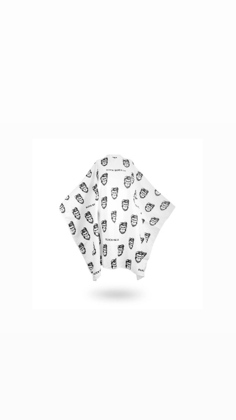 Slick Gorilla Barber Cape - cape in black and white