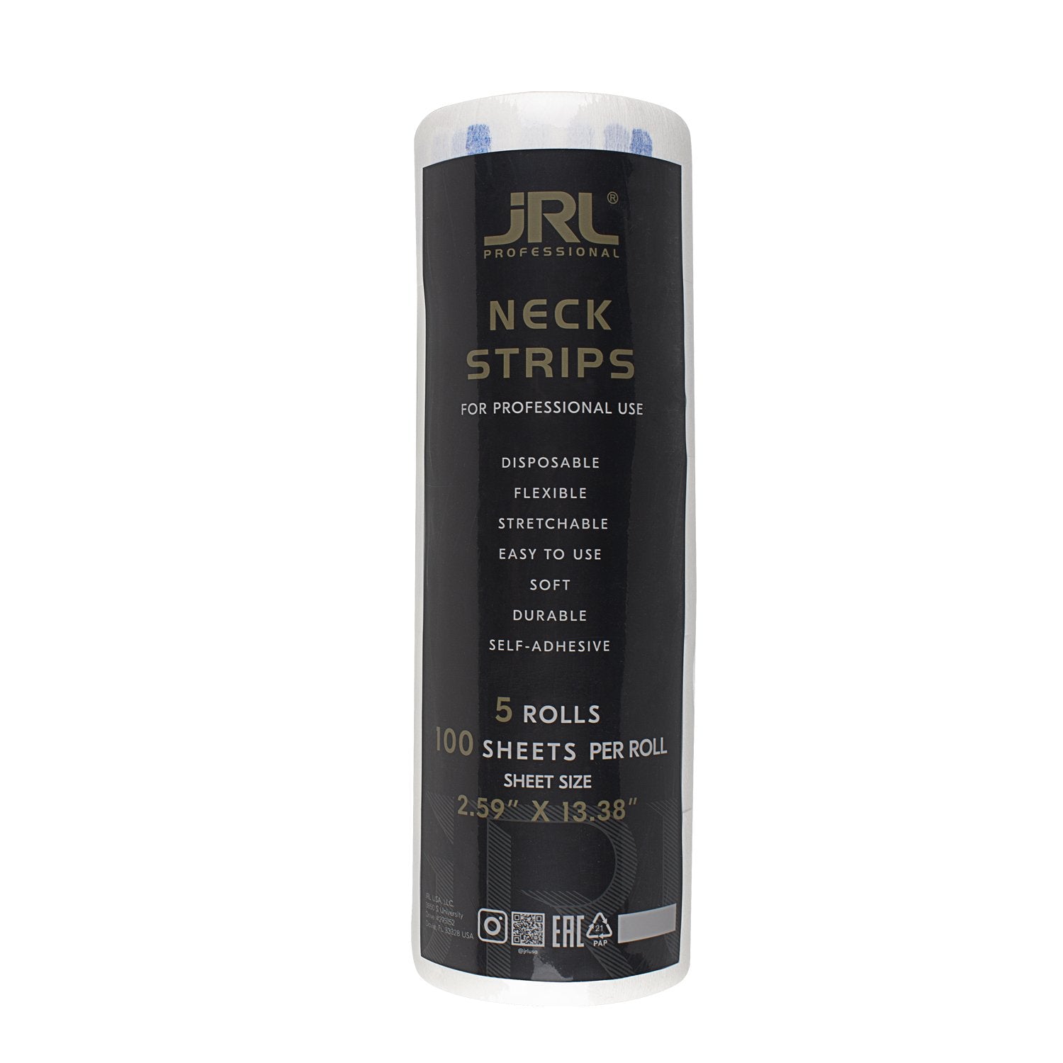 JRL Neck paper, white (5 rolls)